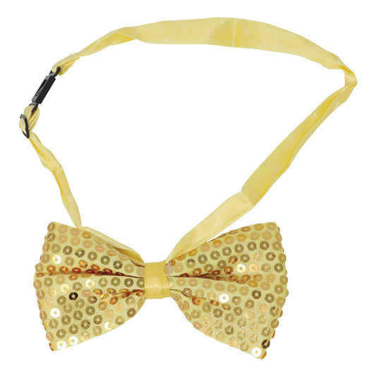Laço Papillon Dourado com Brilhantes