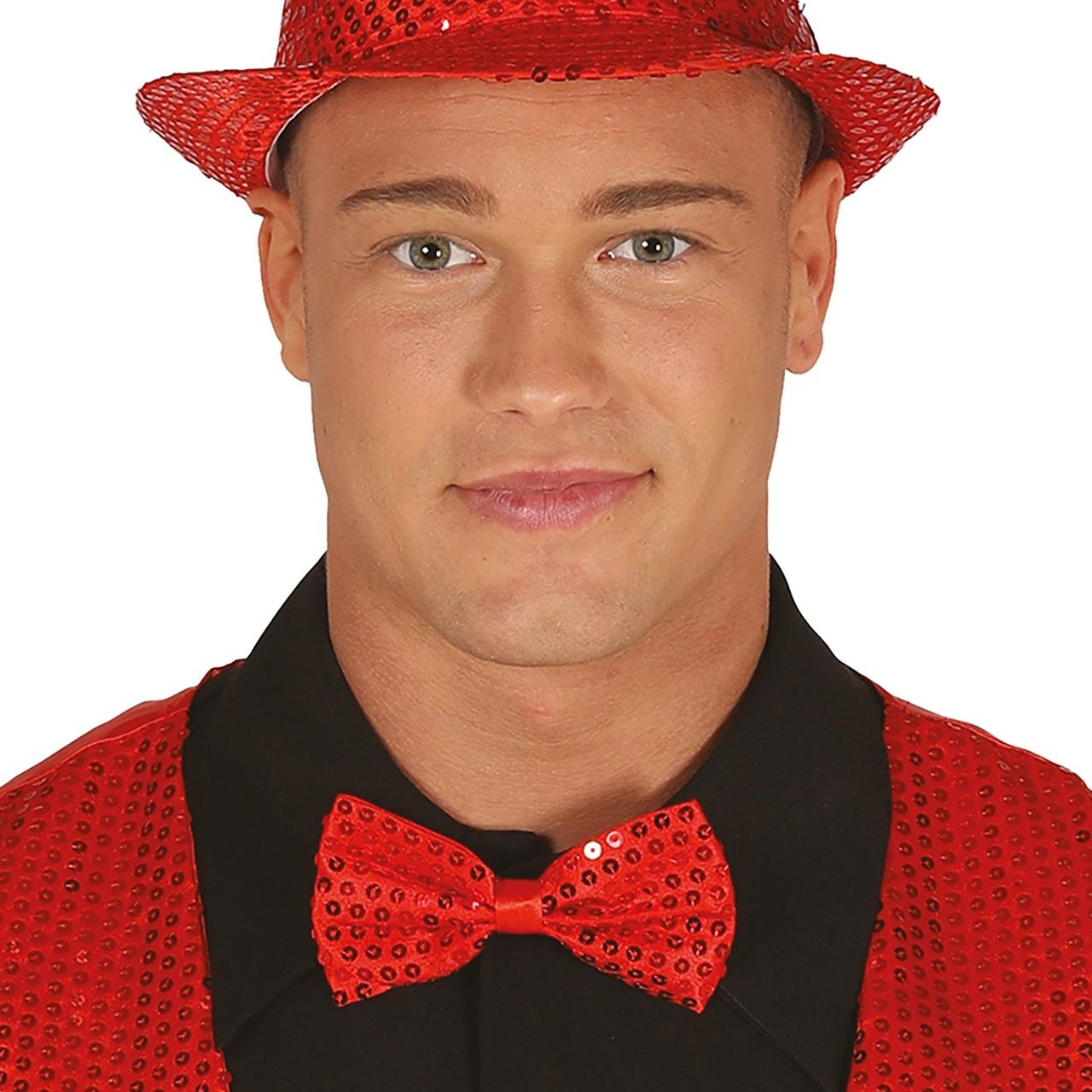 Laço Papillon Vermelho com Brilhantes