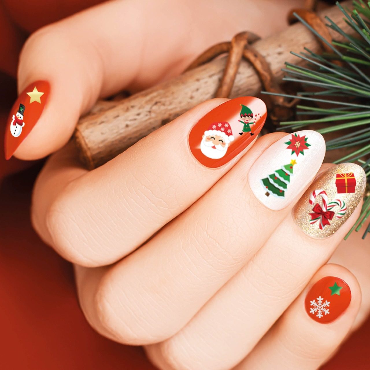 Autocolantes para Unhas de Natal