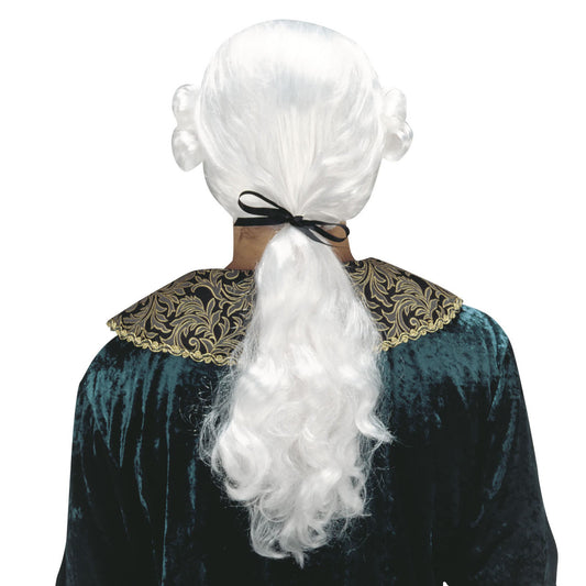 Peruca Barroca Branca de Duque