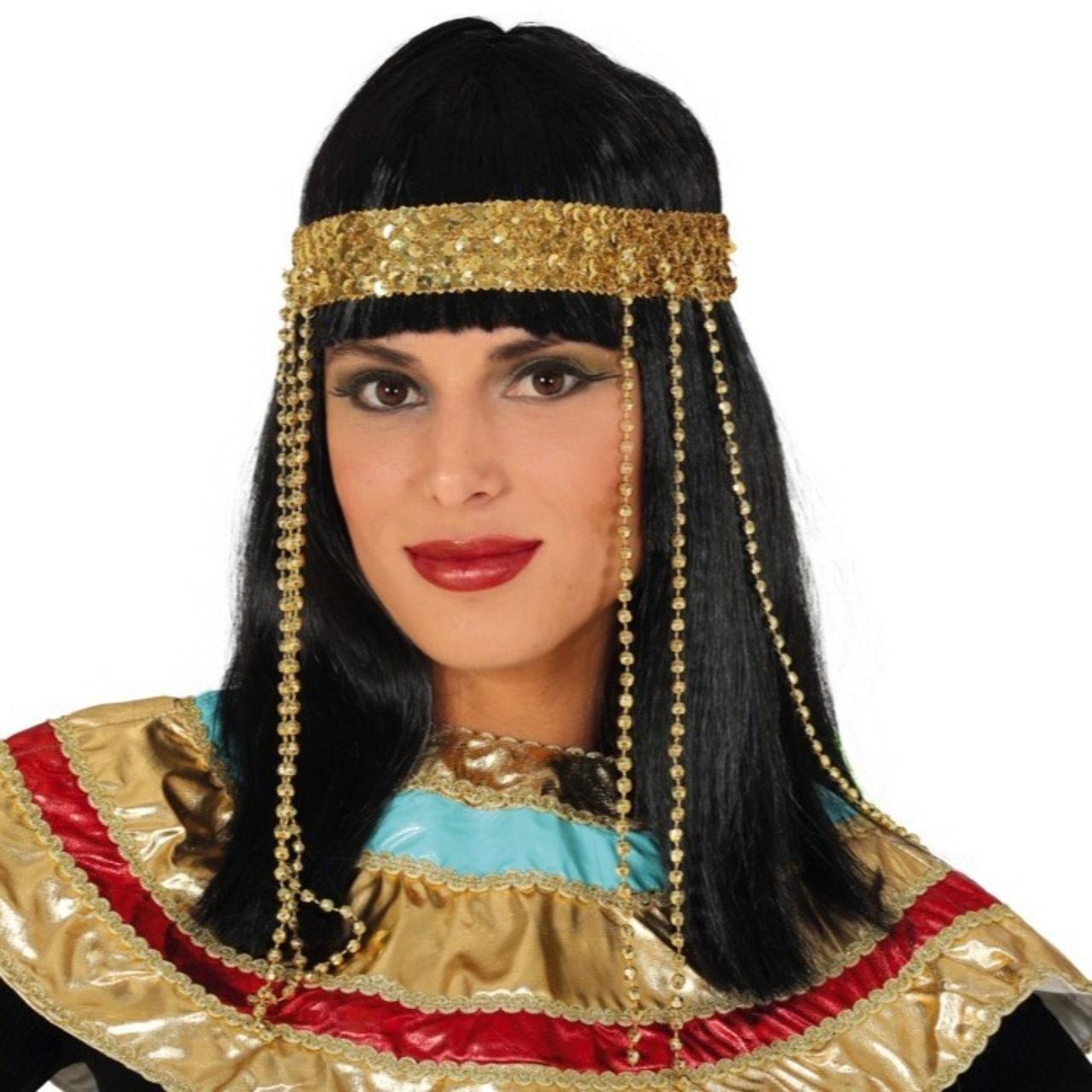 Peruca Egípcia com Diadema