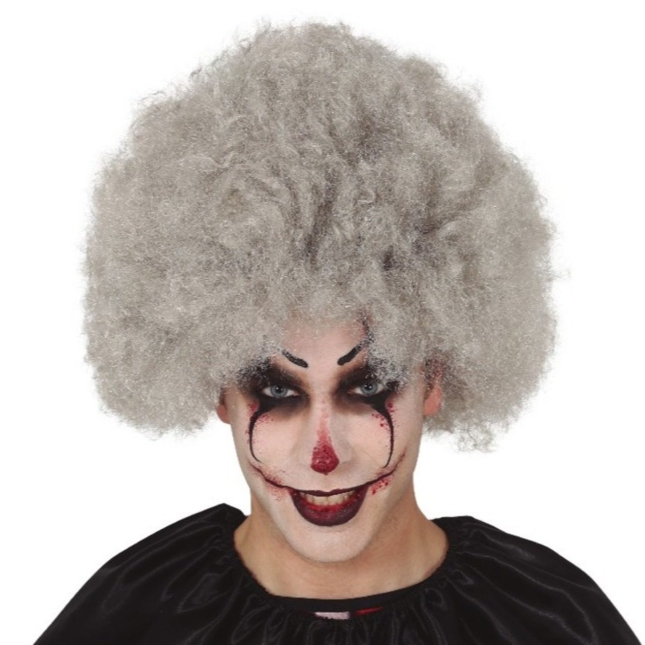 Peruca Cinzenta Frisada