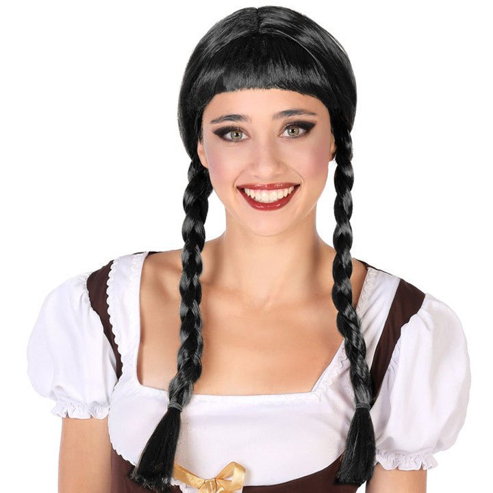 Peruca Preta com Tranças