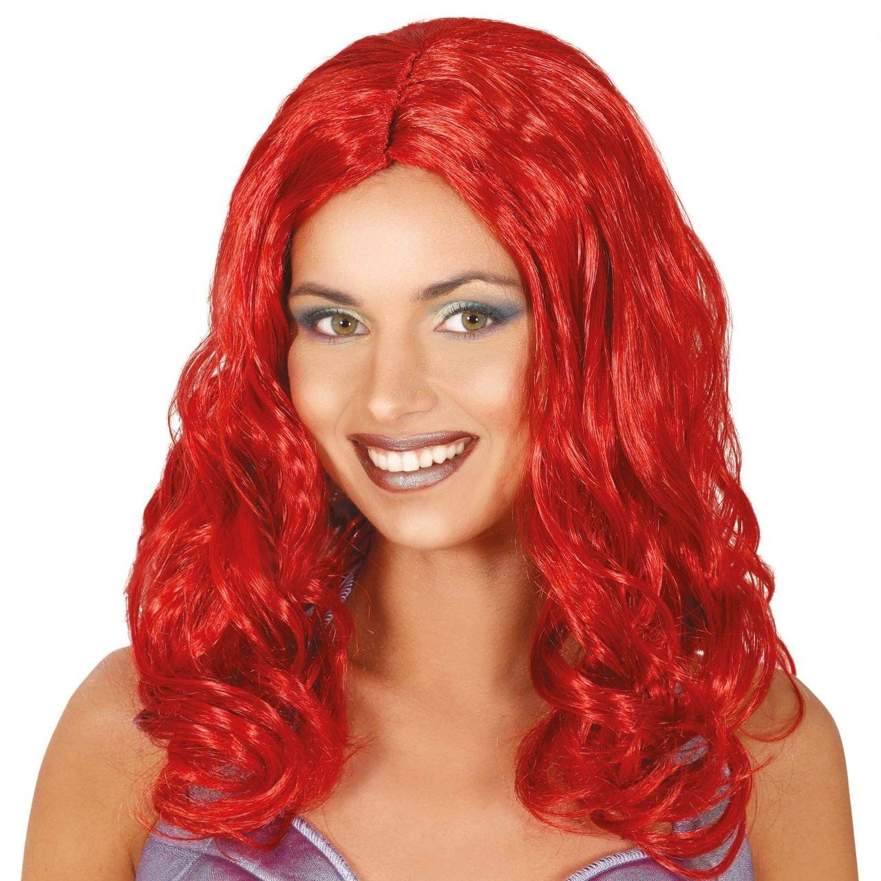 Peruca Vermelha Sereia
