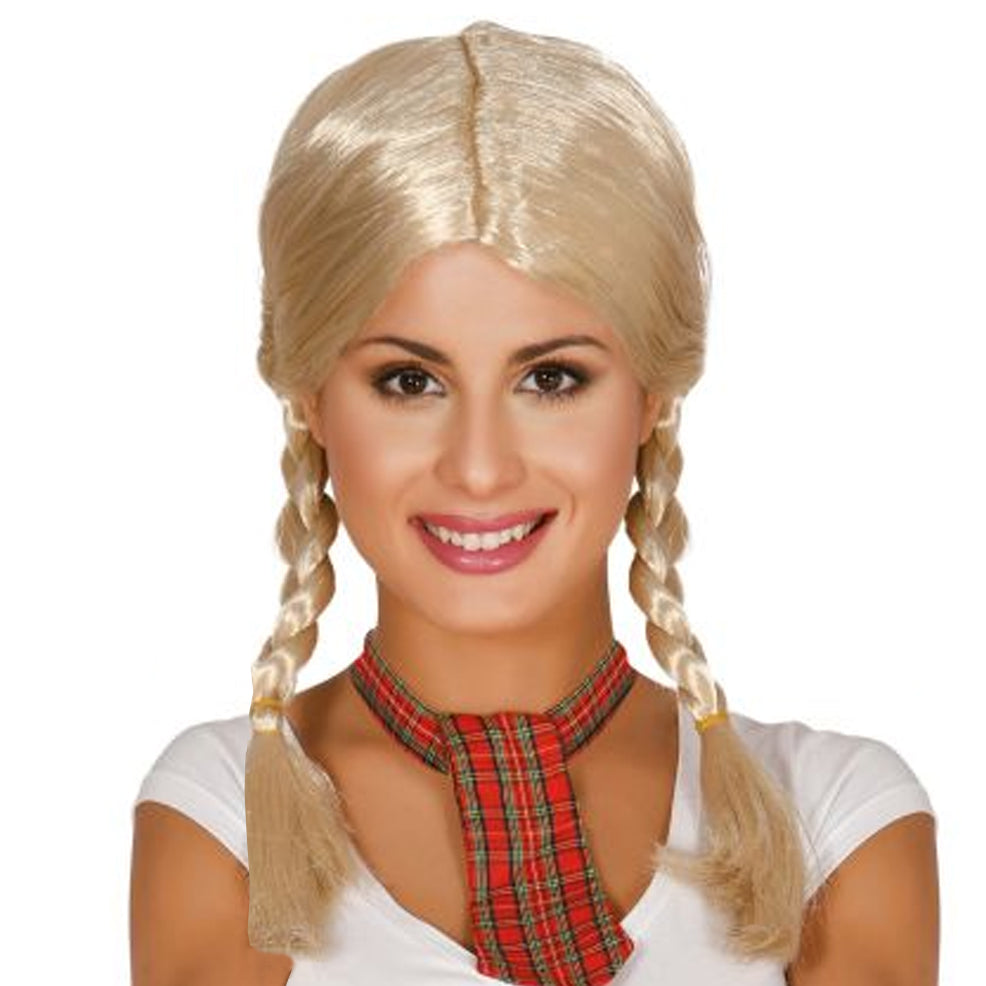 Peruca de Tranças Loura Eco