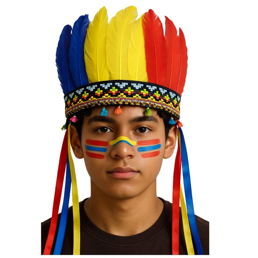 Bandolete de Índio Penas Coloridas