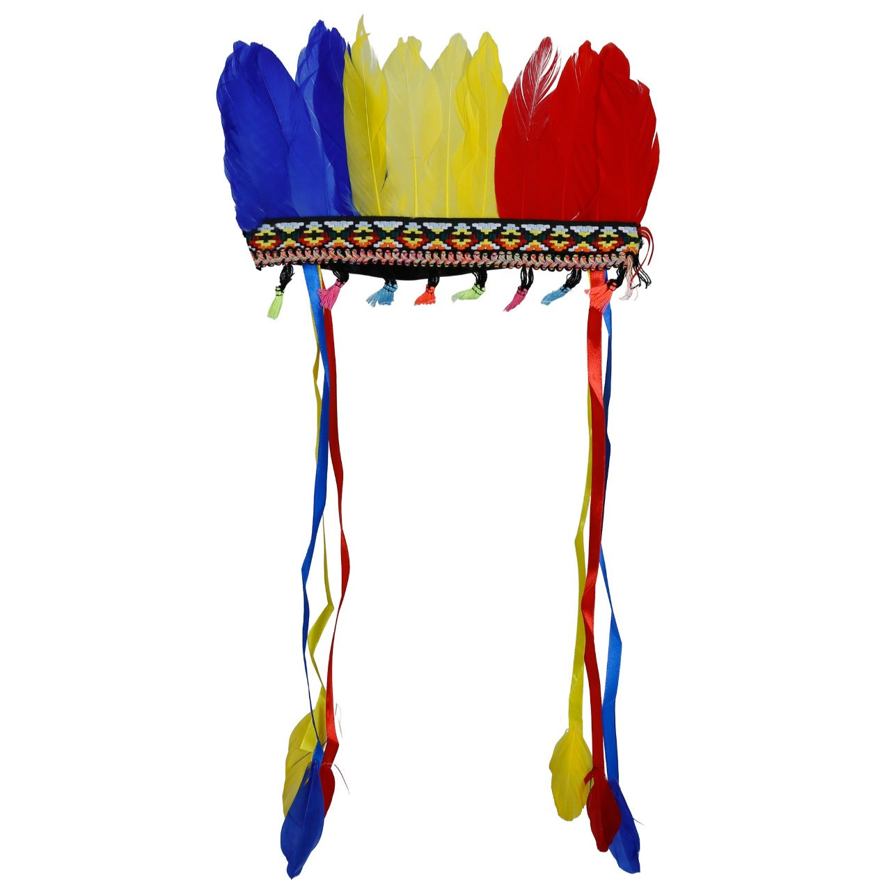Bandolete de Índio Penas Coloridas