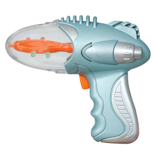 Pistola Espacial Prateada com Luz