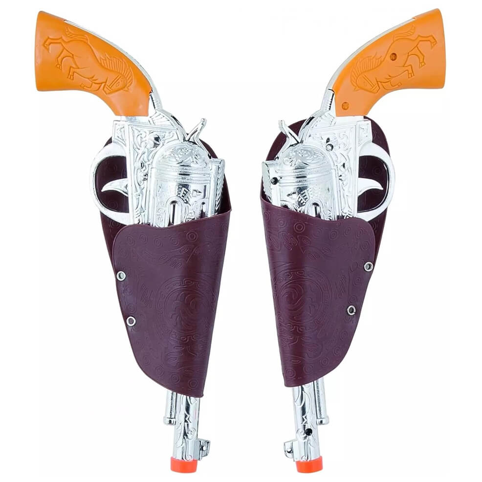 Pistolas com Coldre de Xerife Cowboy