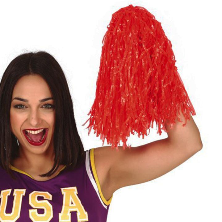 Pompom Vermelho com 120 gr de Ráfia