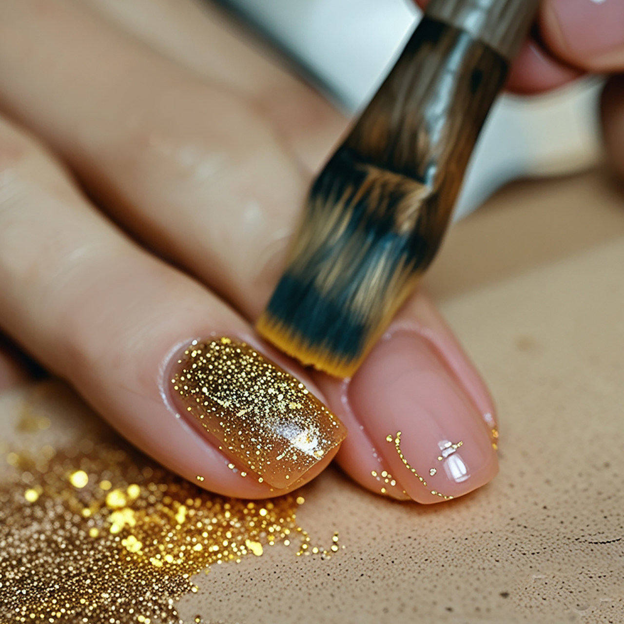 Purpurina Glitter Biodegradável Dourada