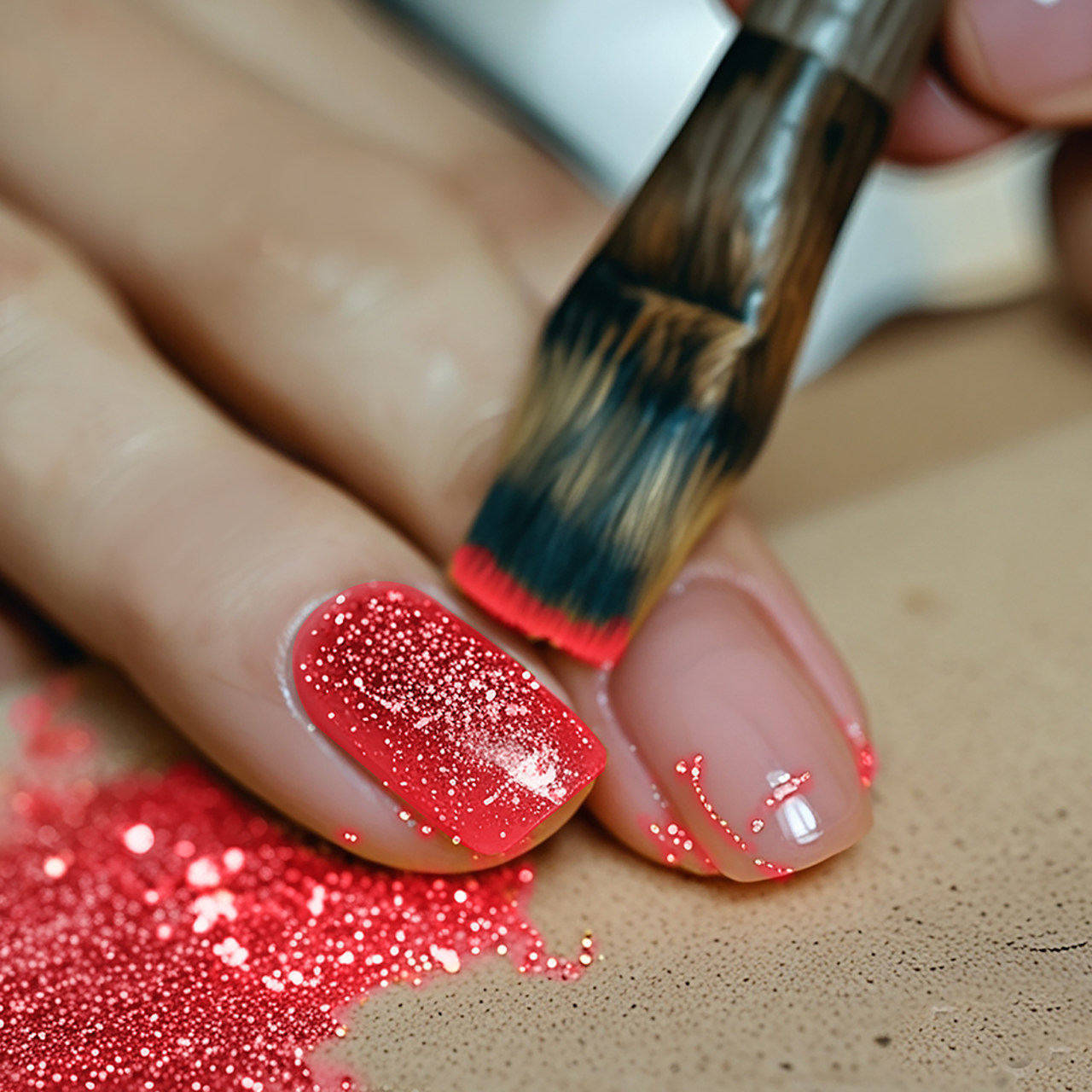 Purpurina Glitter Biodegradável Vermelha