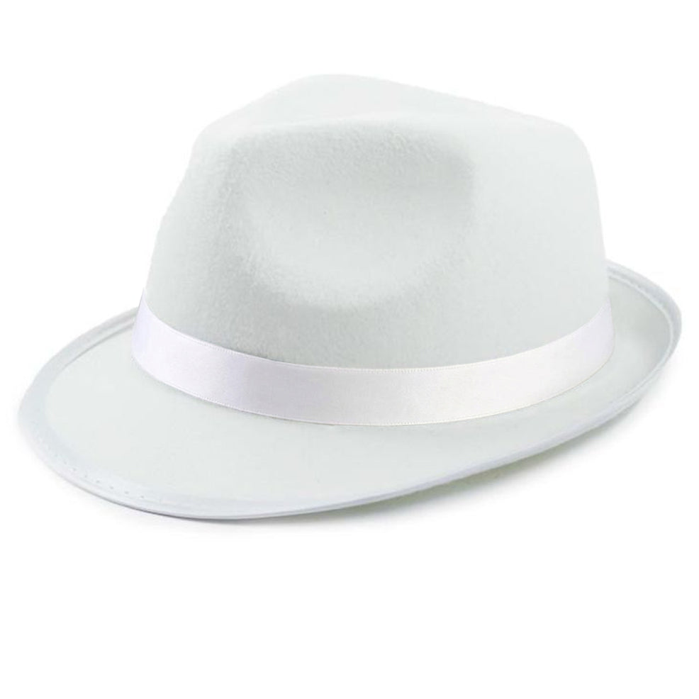 Chapéu de Gangster Branco Clássico