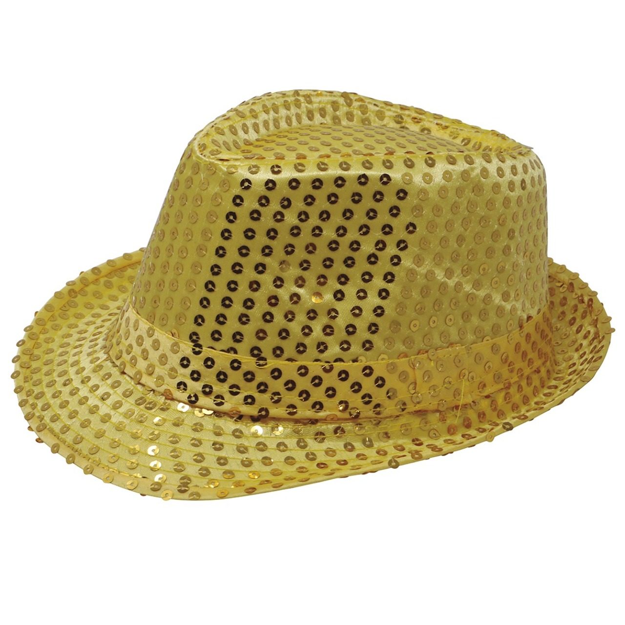 Chapéu Gangster com Lantejoulas Douradas Eco