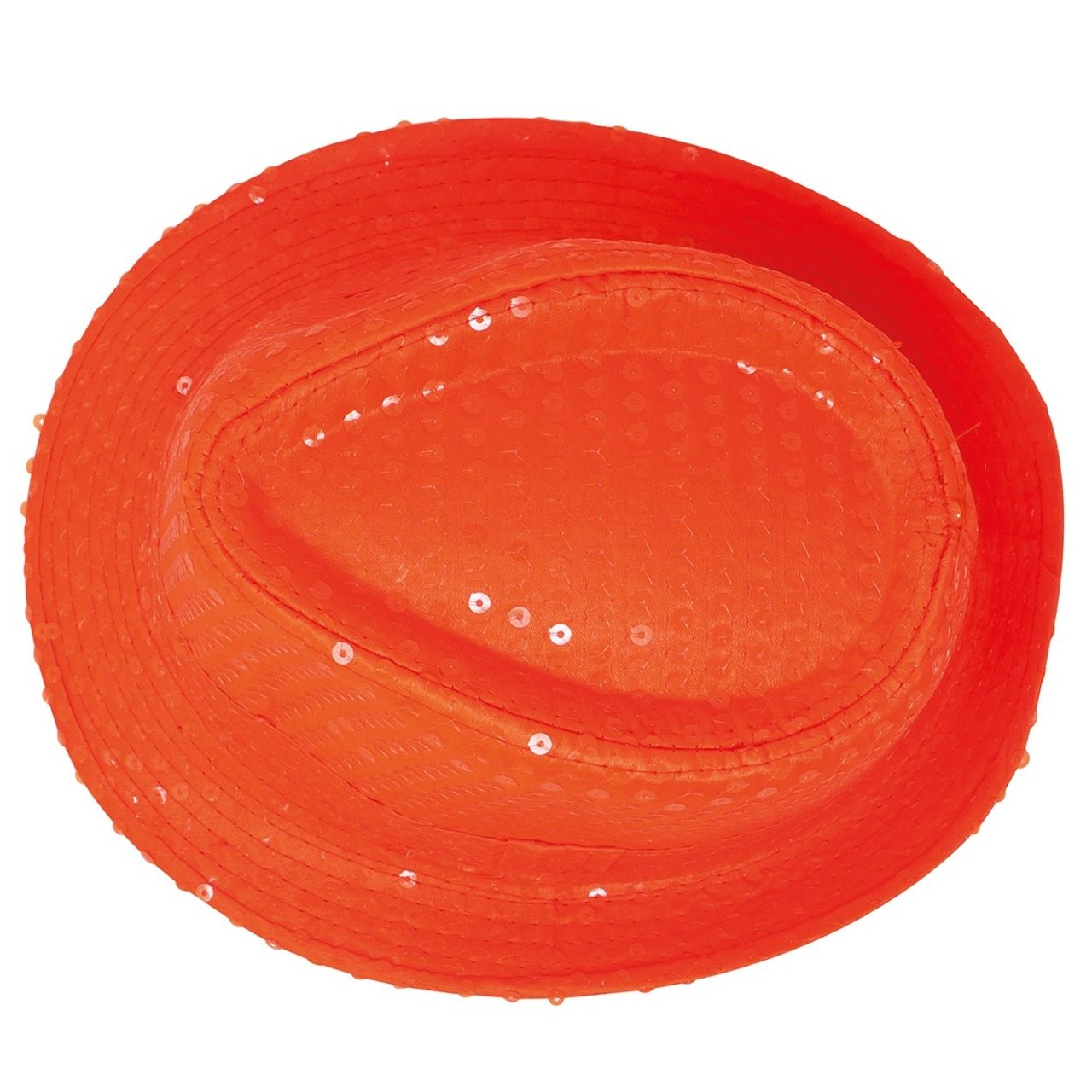 Chapéu Gangster Lantejoulas Laranja Eco
