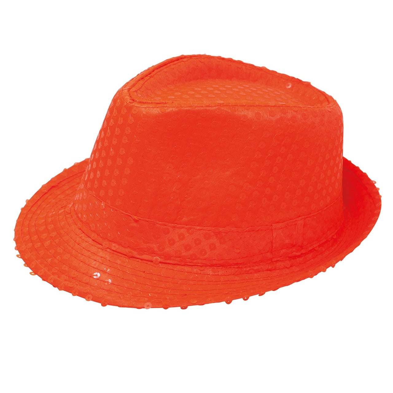 Chapéu Gangster Lantejoulas Laranja Eco