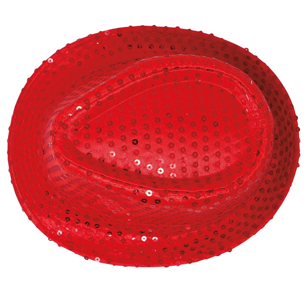 Chapéu Gangster de Lantejoulas Vermelhas Eco