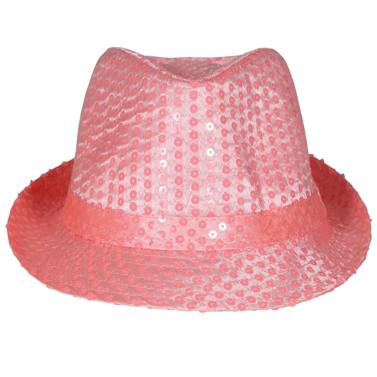 Chapéu gangster de lantejoulas rosa