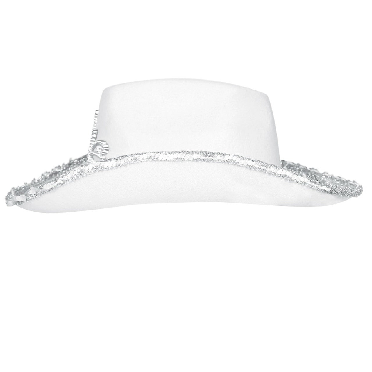 Chapéu de Cowgirl Branco com Coroa