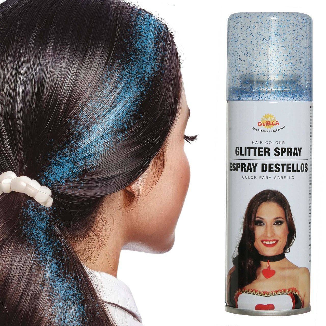 Spray de Cabelo Glitter Azul