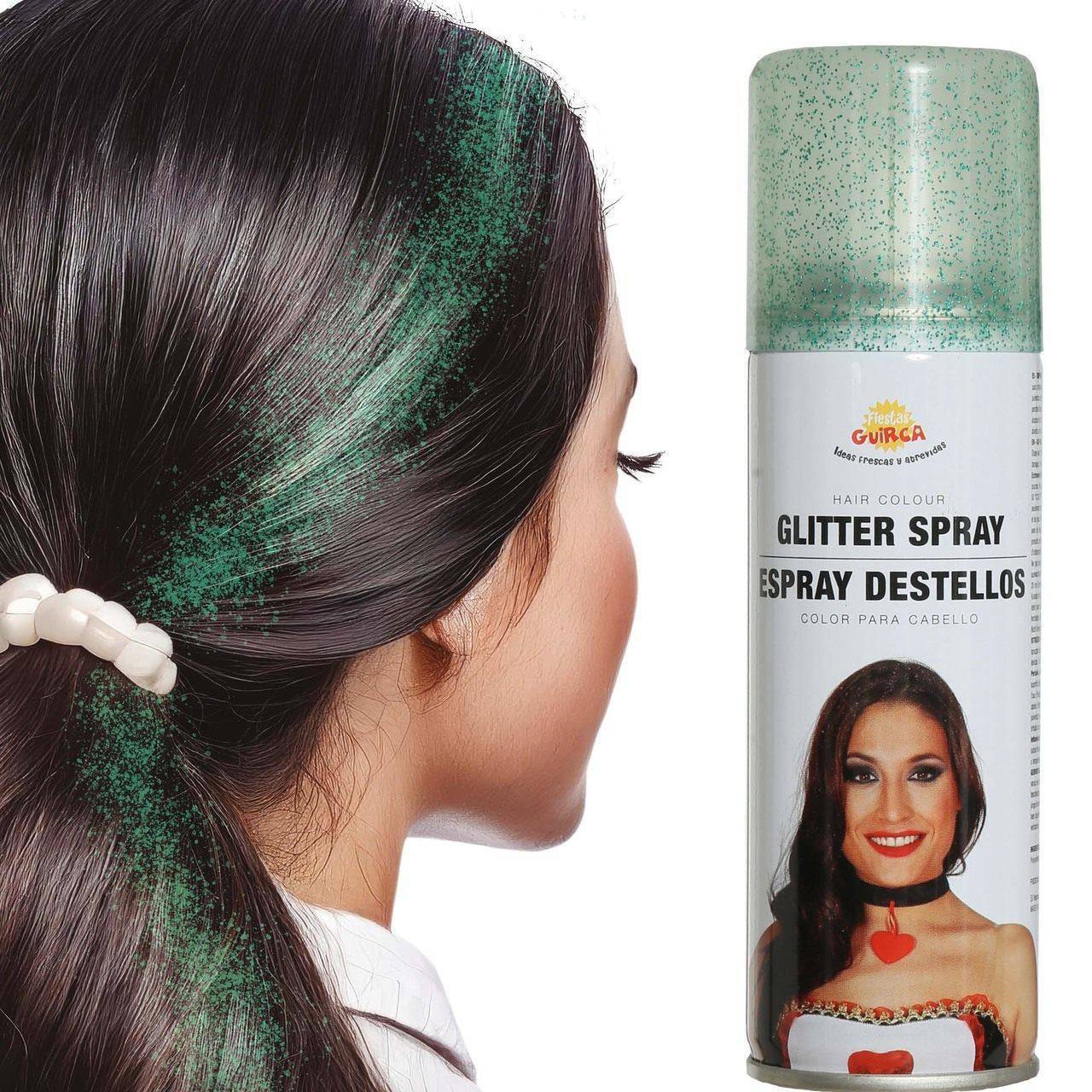 Spray de Cabelo Glitter Verde