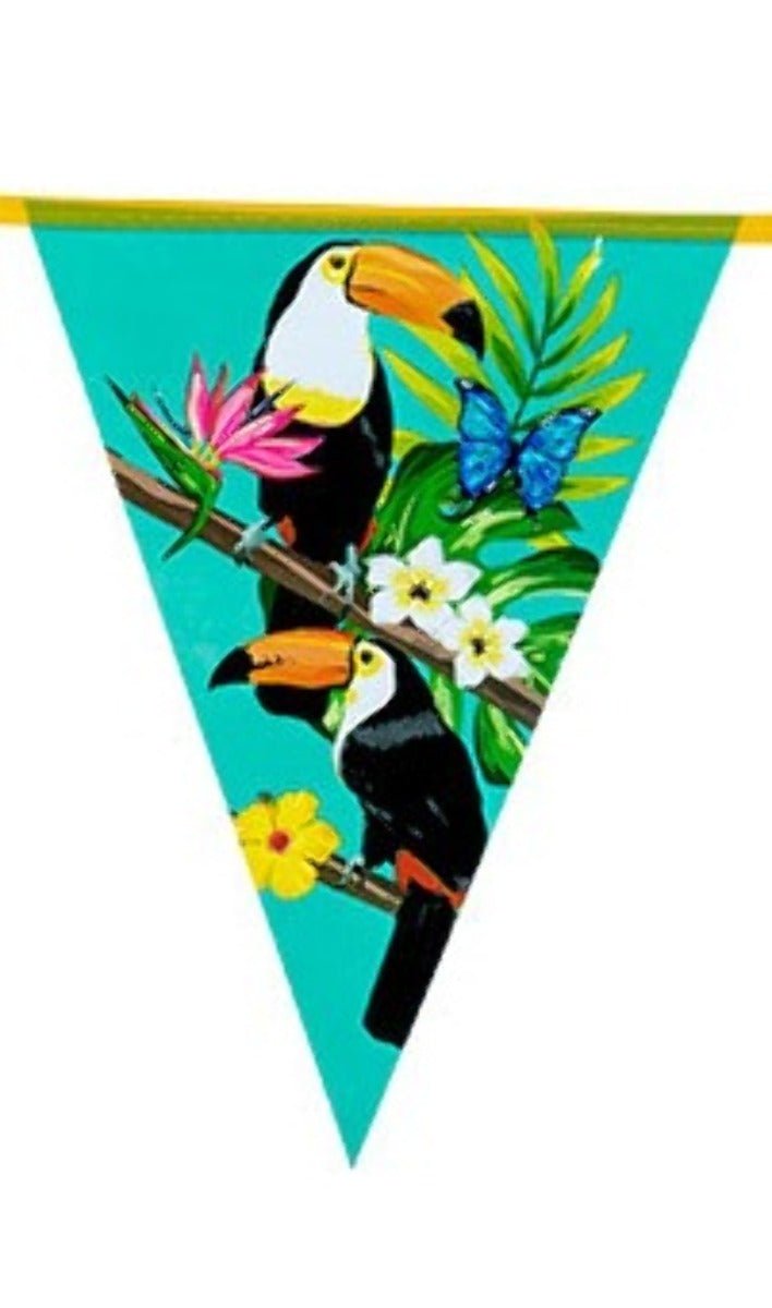 Grinalda de Tucano do Havai com Flores