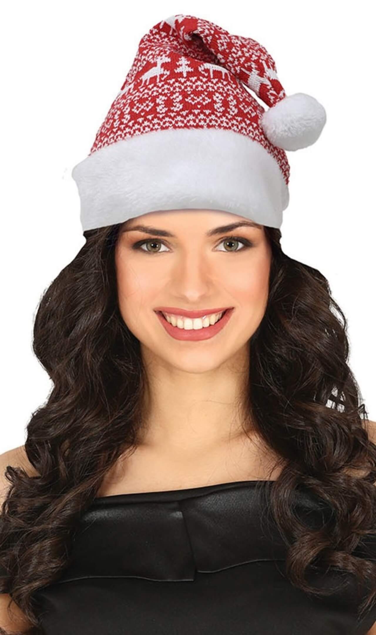 Gorro de natal de tricô