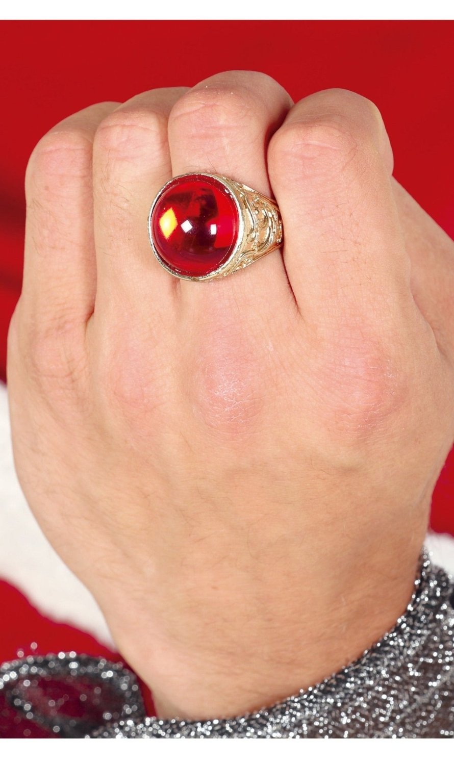 Anel Vermelho Rubi