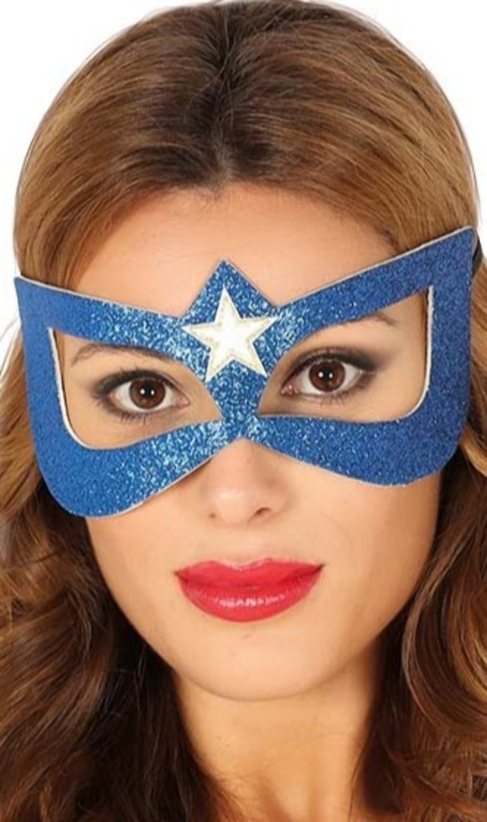 Máscara Azul de Super heroína