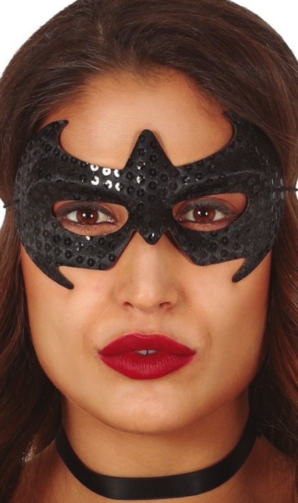 Máscara de Super heroína Preta