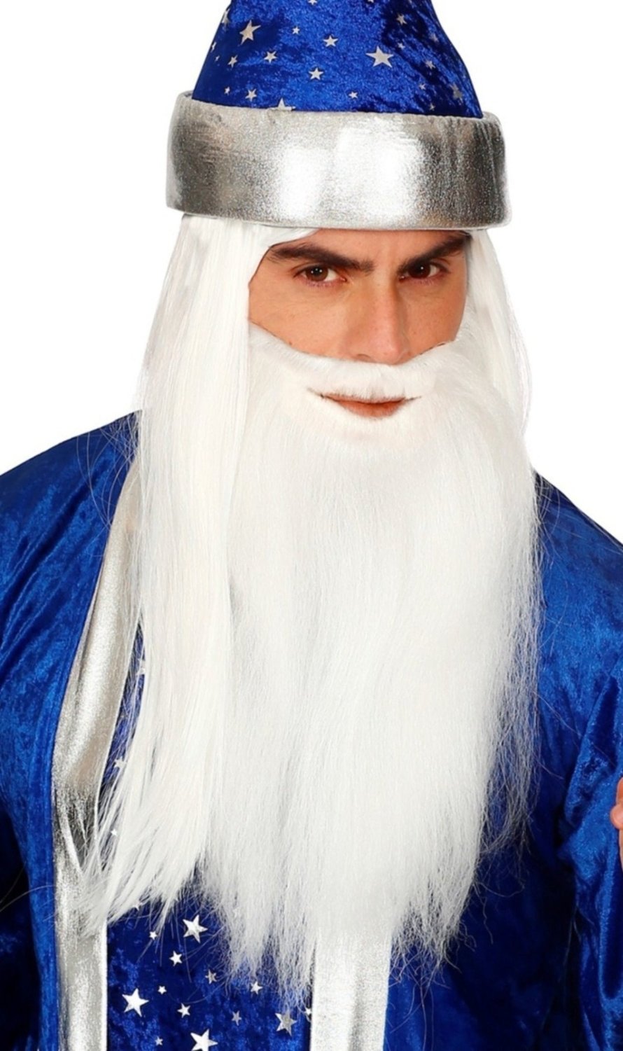 Barba Branca Comprida com Bigode