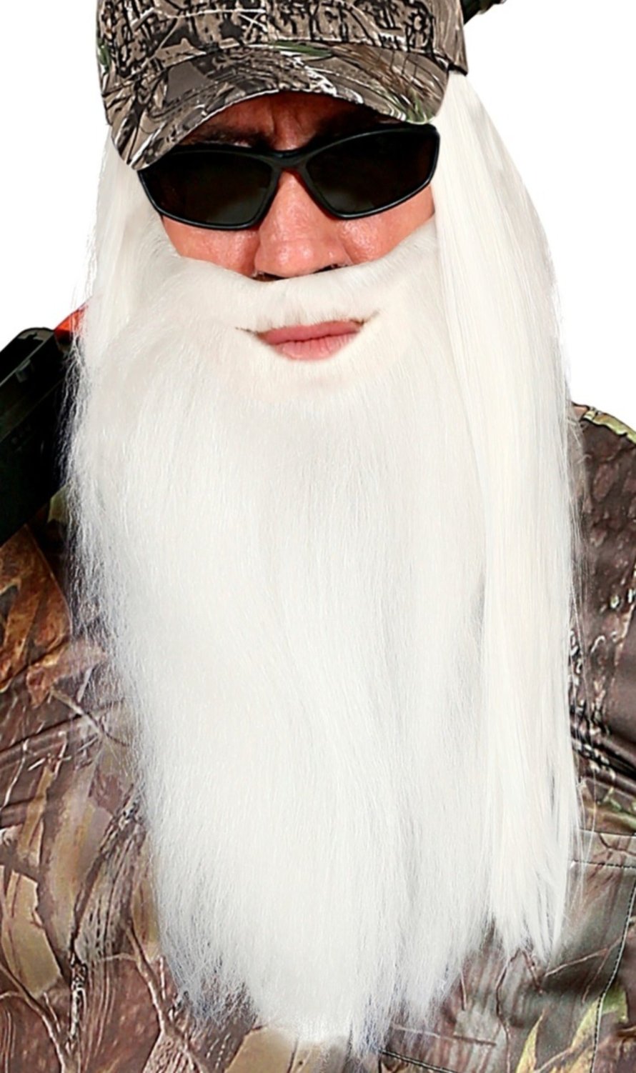 Barba Branca Comprida com Bigode