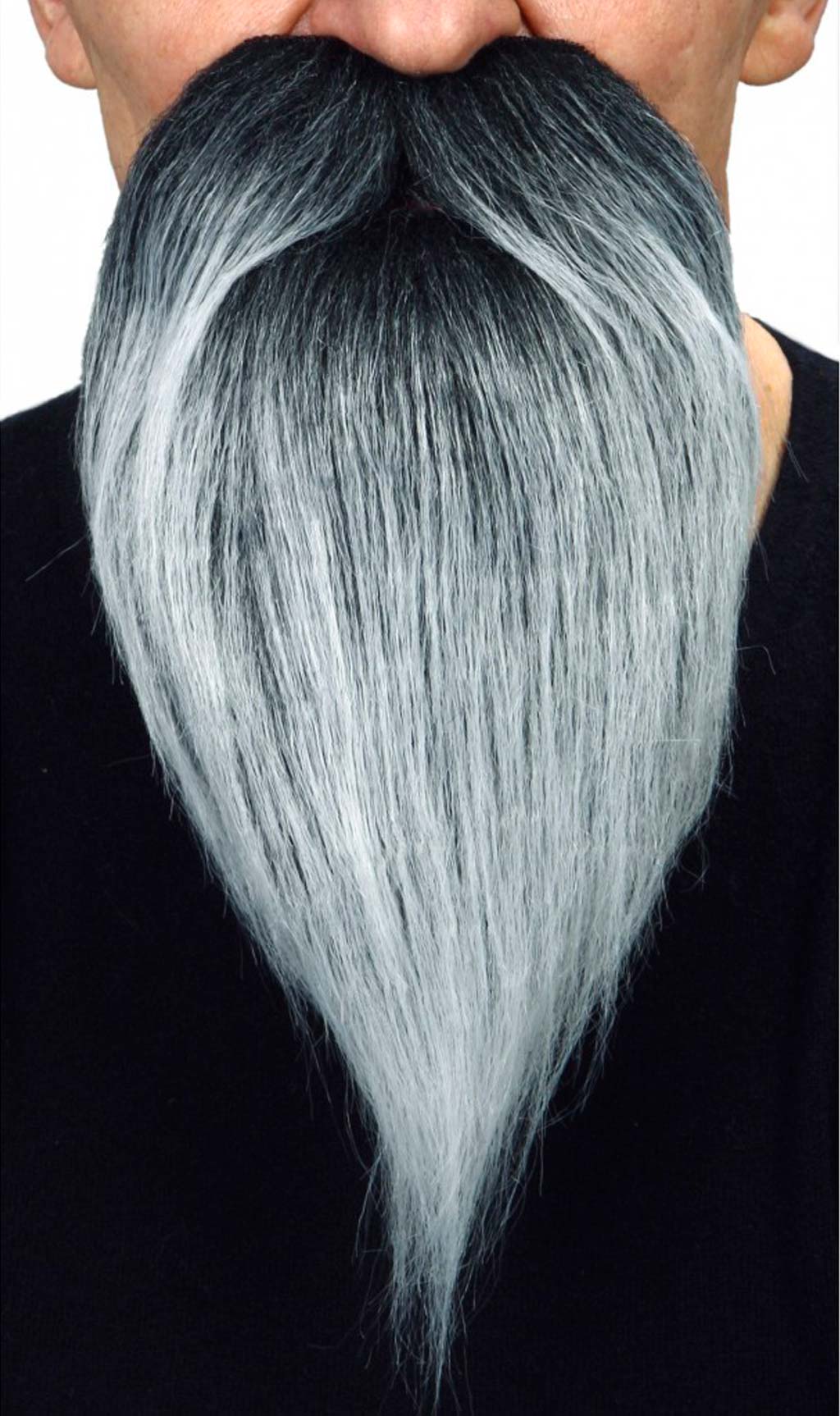 Bigode e Barba Com Cabelos Brancos Profissional 034-LF