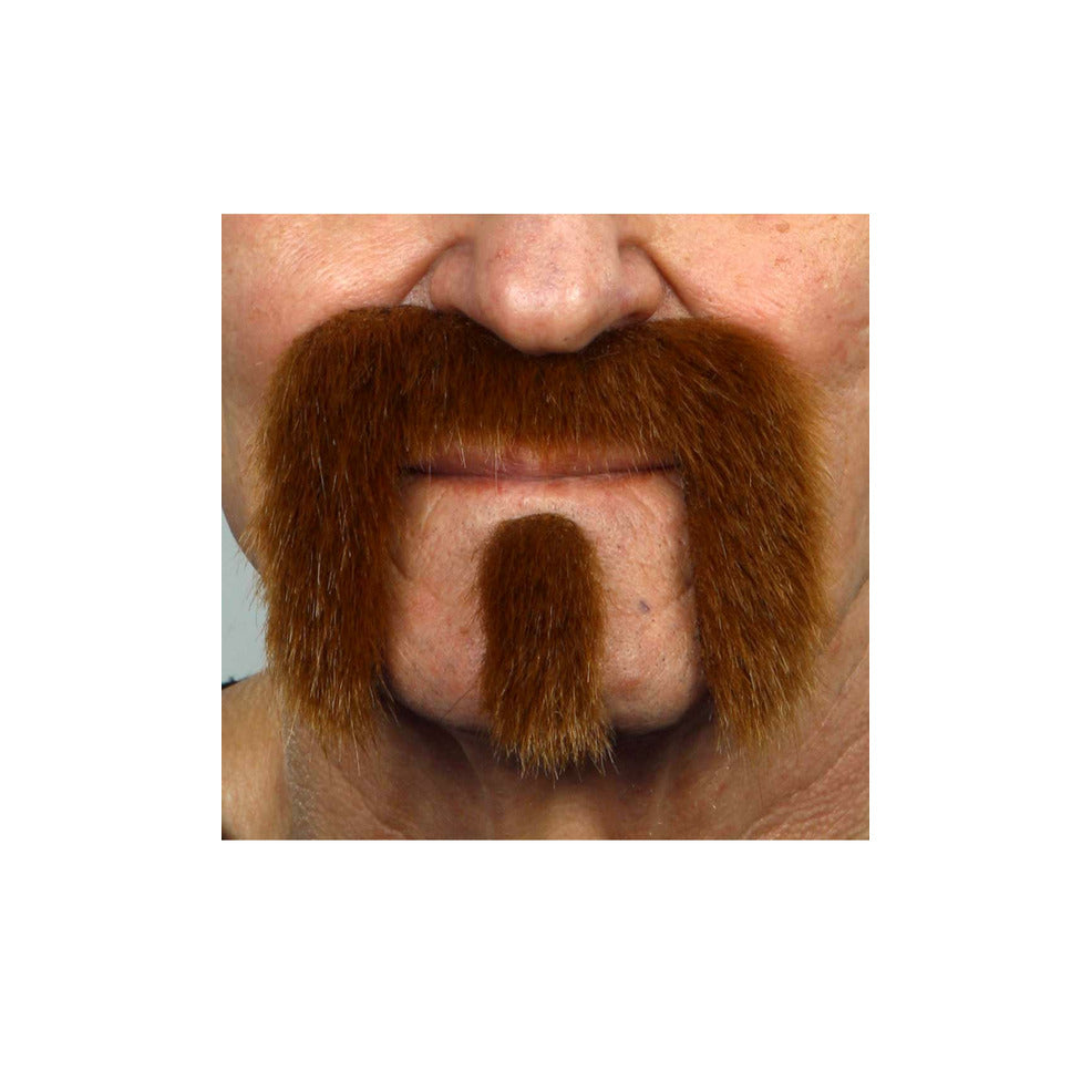 Bigote y Perilla Castaño Profesional 025-SI | Don Disfraz