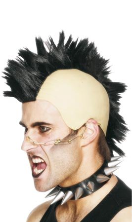 Crista de Punk Pequena Preta