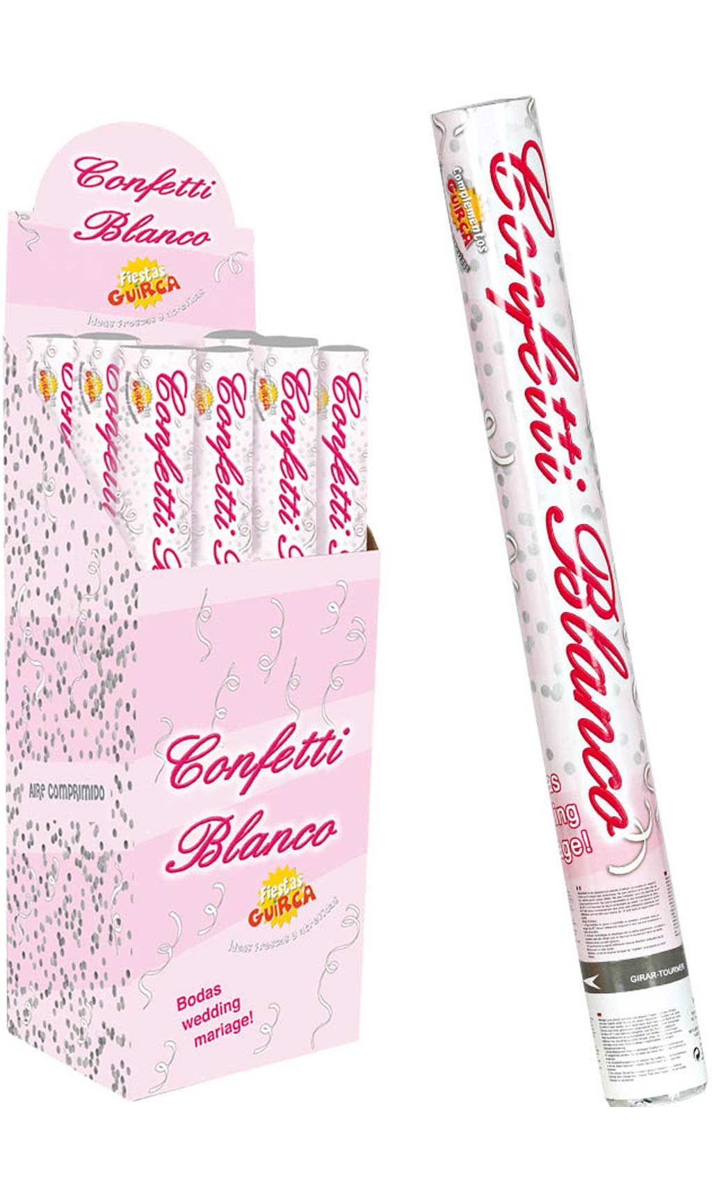 Canhão de Confete Prateado