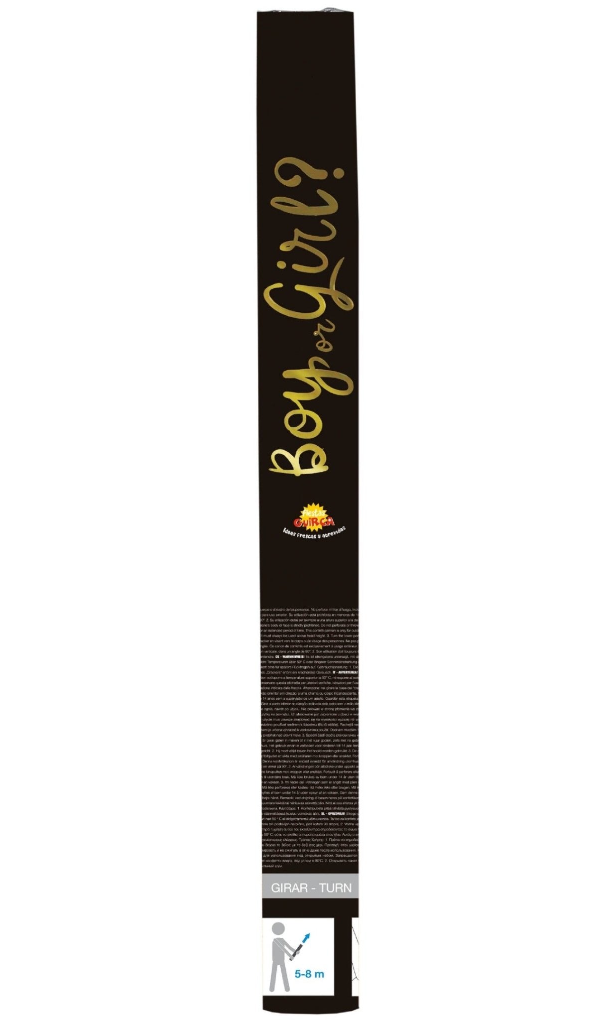 Canhão de Confete Gender Reveal Bebê Azul 40cm