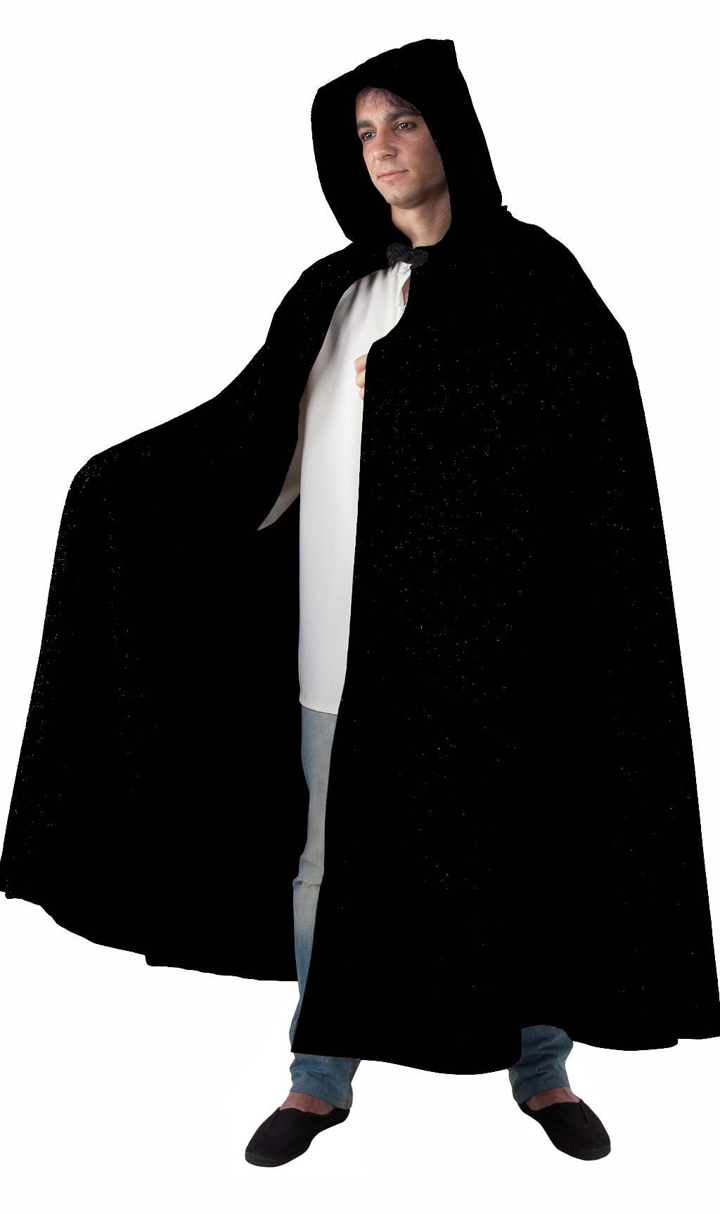 Capa Medieval Rústica Preta
