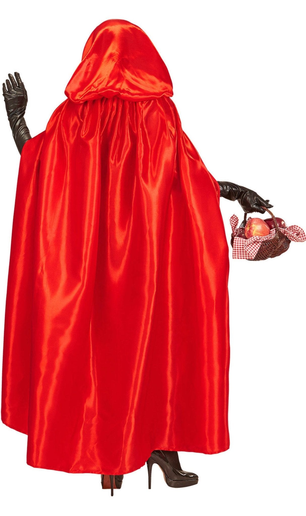 Capa Vermelha com Capuz em Cetim