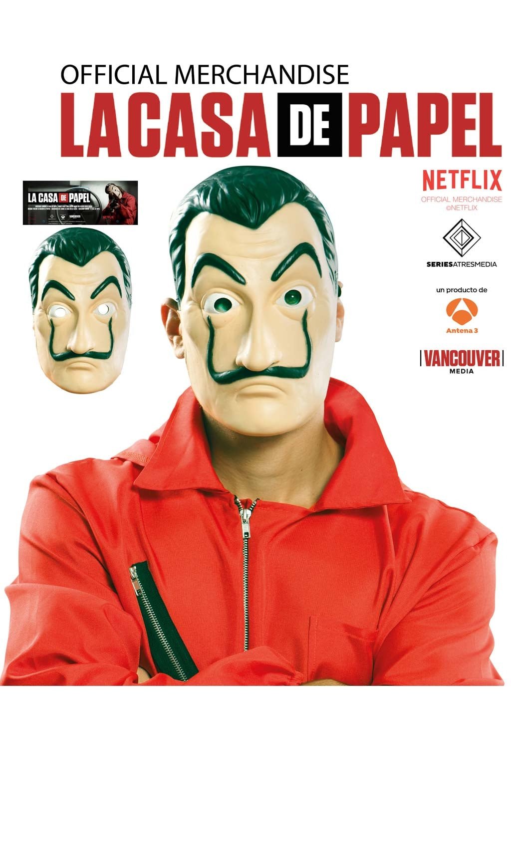 Máscara em latex do Ladrão da Casa de Papel™