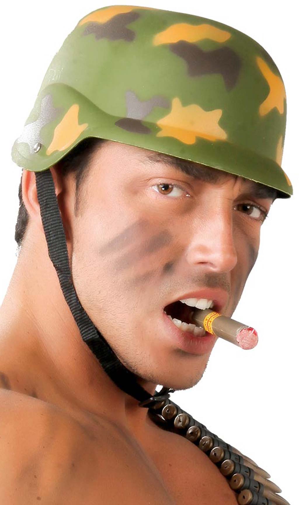 Capacete de Militar com Camuflagem
