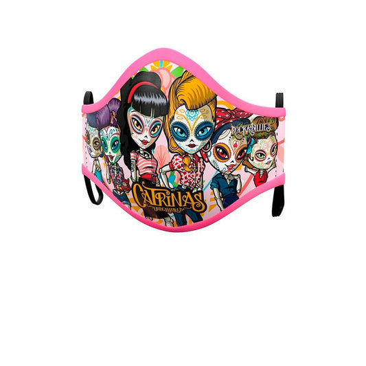 Pack 2 Mascarillas de Tela Catrinas™ infantil | Don Disfraz