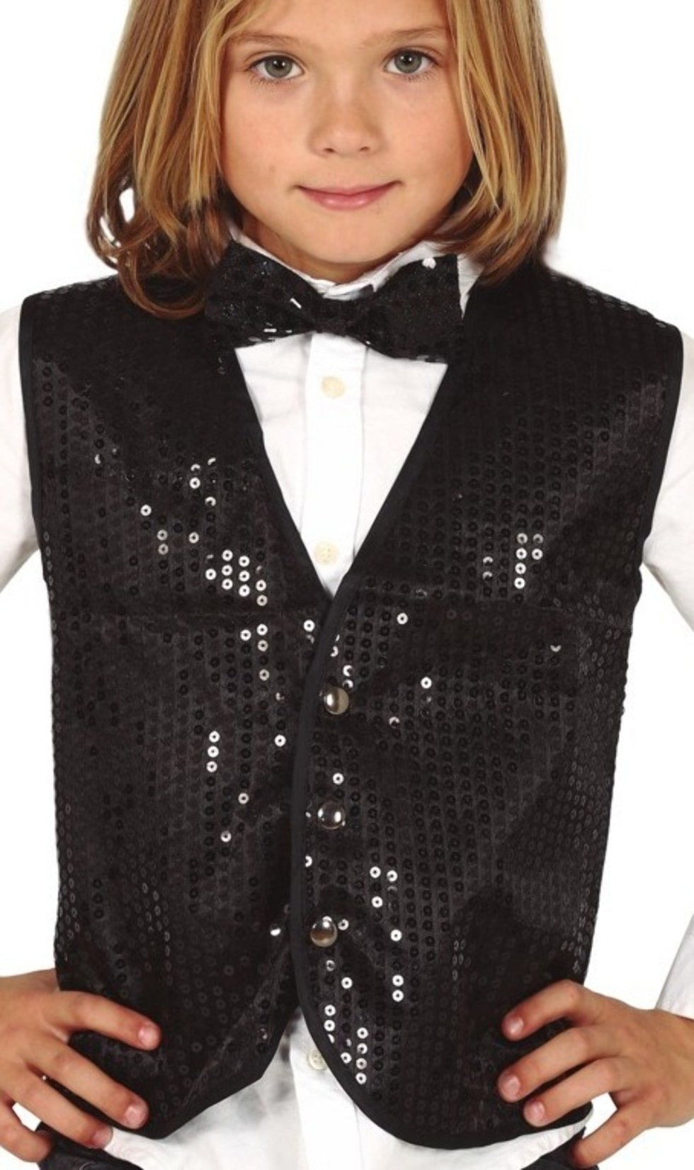 Colete de Lantejoulas Preto para criança