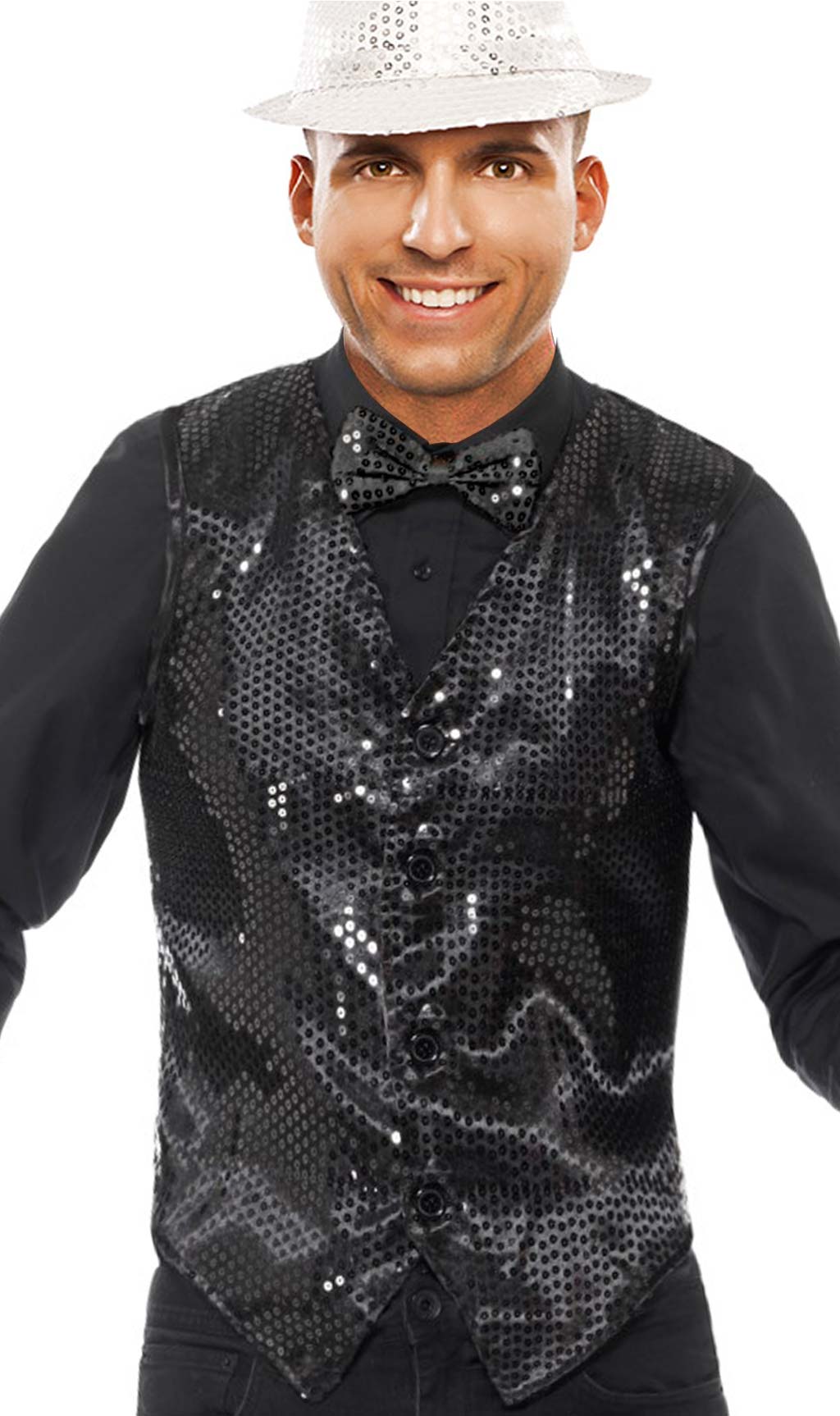 Colete de Lantejoulas Preto