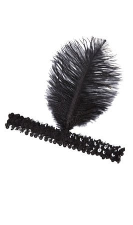 Fita Charleston Pluma Preta
