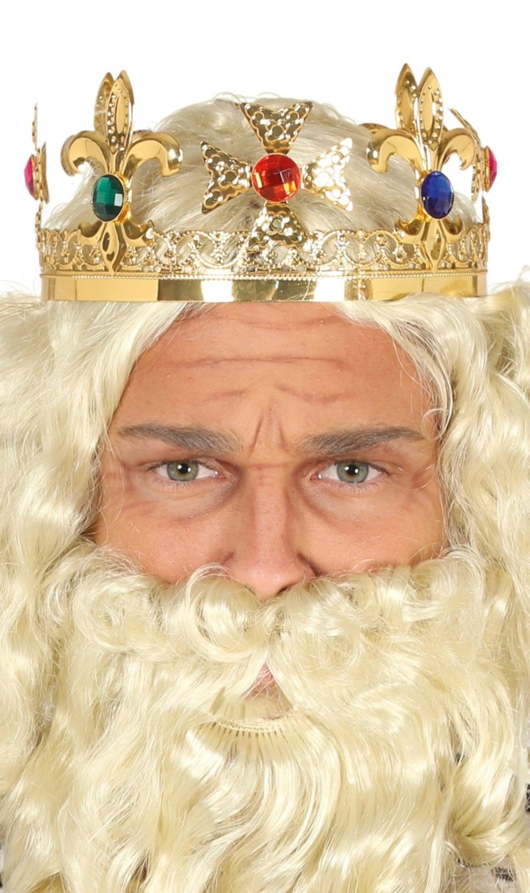 Coroa Rei Dourado Luxo