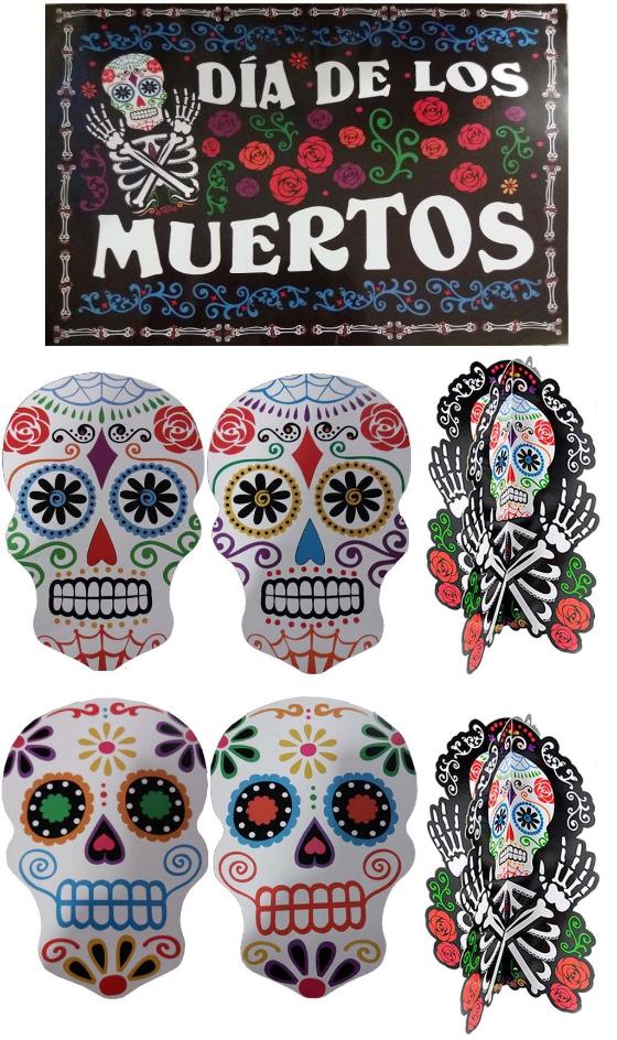 Set de Decoração com Caveiras de Morte