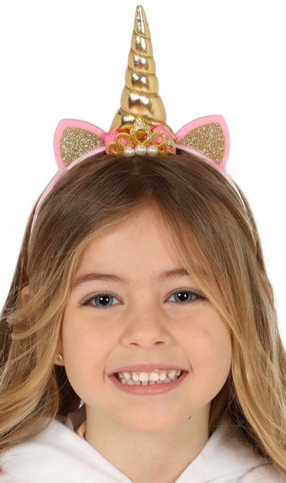 Bandolete de Unicórnio Dourado para criança