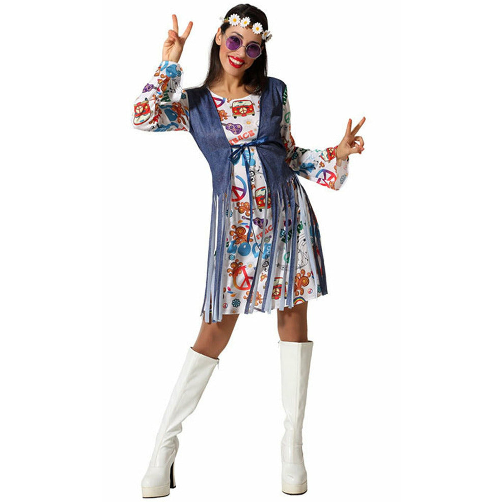 Disfraz de Hippie Multicolor para mujer | Don Disfraz