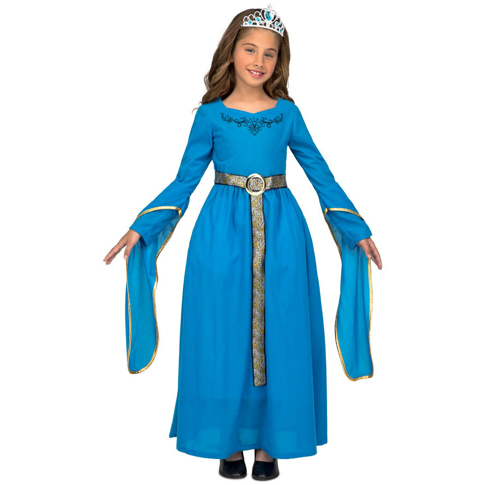 Disfraz de Princesa Medieval Azul para niña | Don Disfraz